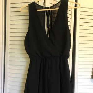 Little Black Romper with Back Cutout